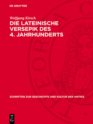 cover image of Die Lateinische Versepik des 4. Jahrhunderts